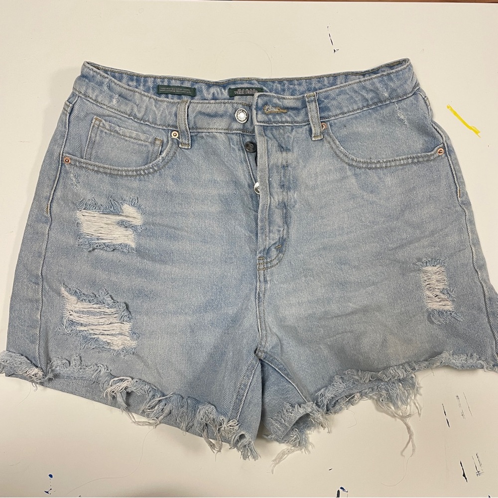 Wild Fable Light Blue Ripped Jean Shorts